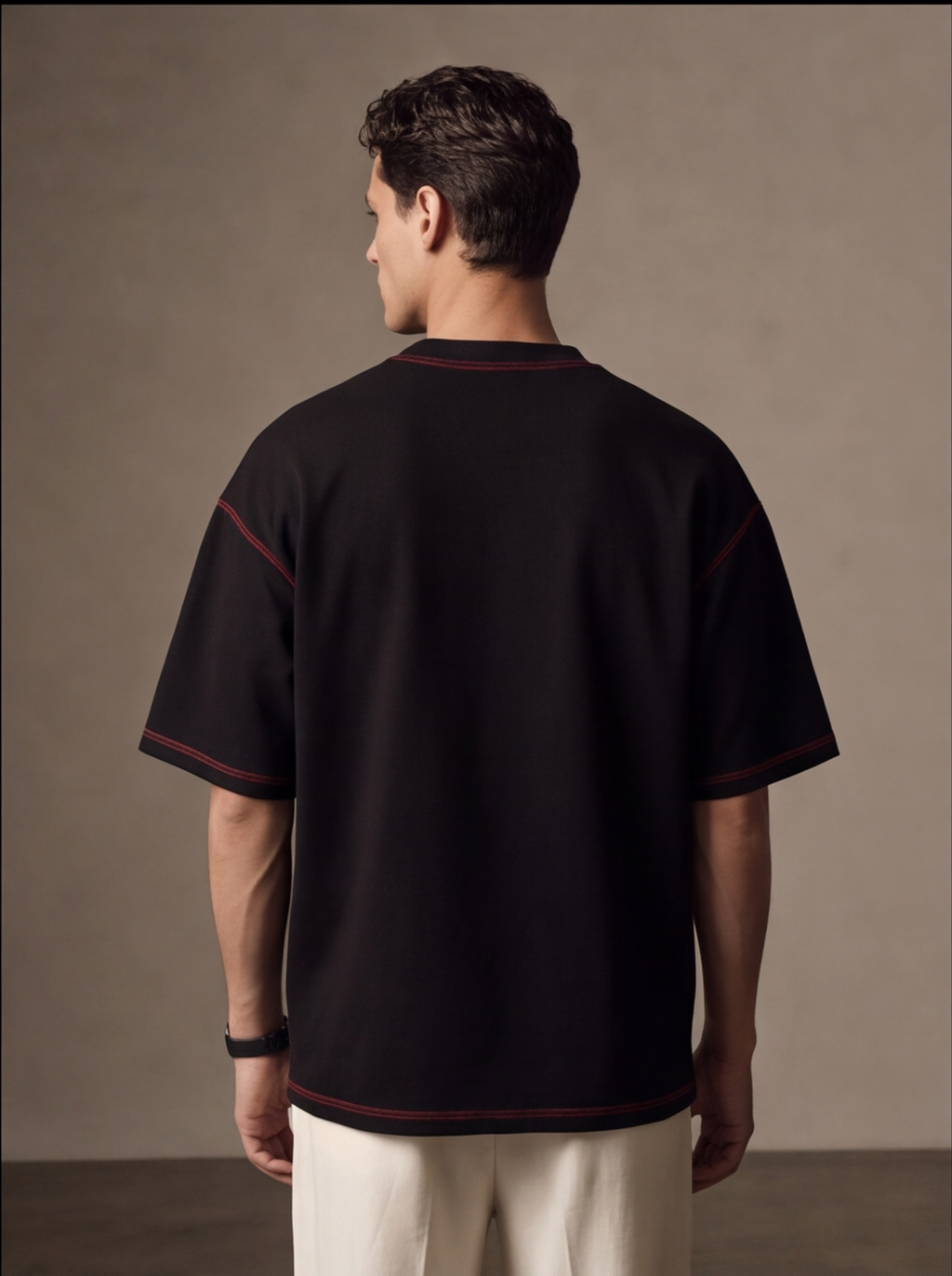 Type Seven Signature Oversized T-Shirt — Black