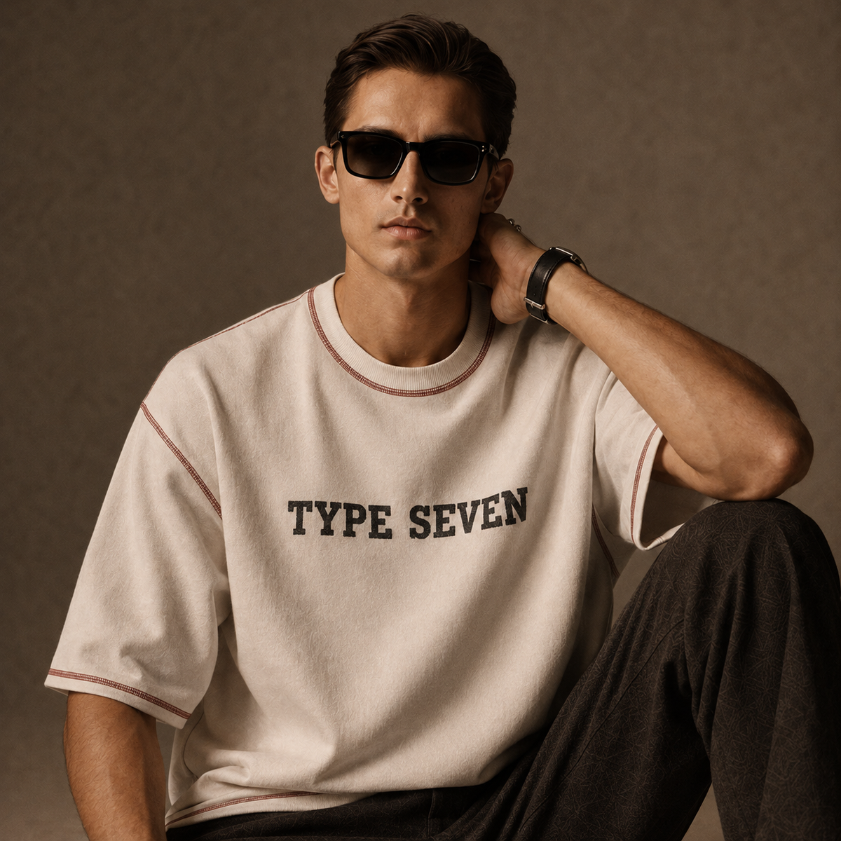 Type Seven Signature Oversized T-Shirt — White
