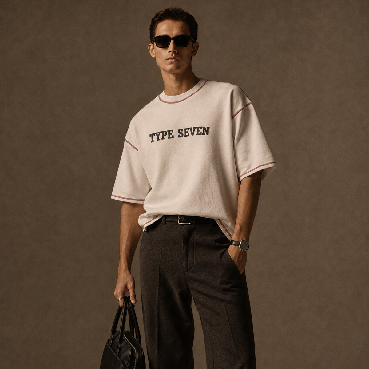 Type Seven Signature Oversized T-Shirt — White