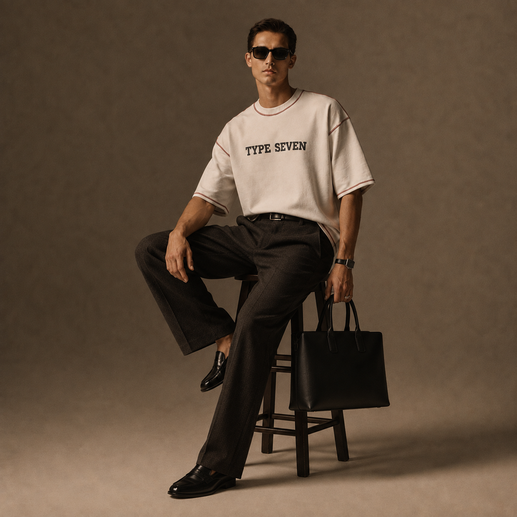 Type Seven Signature Oversized T-Shirt — White