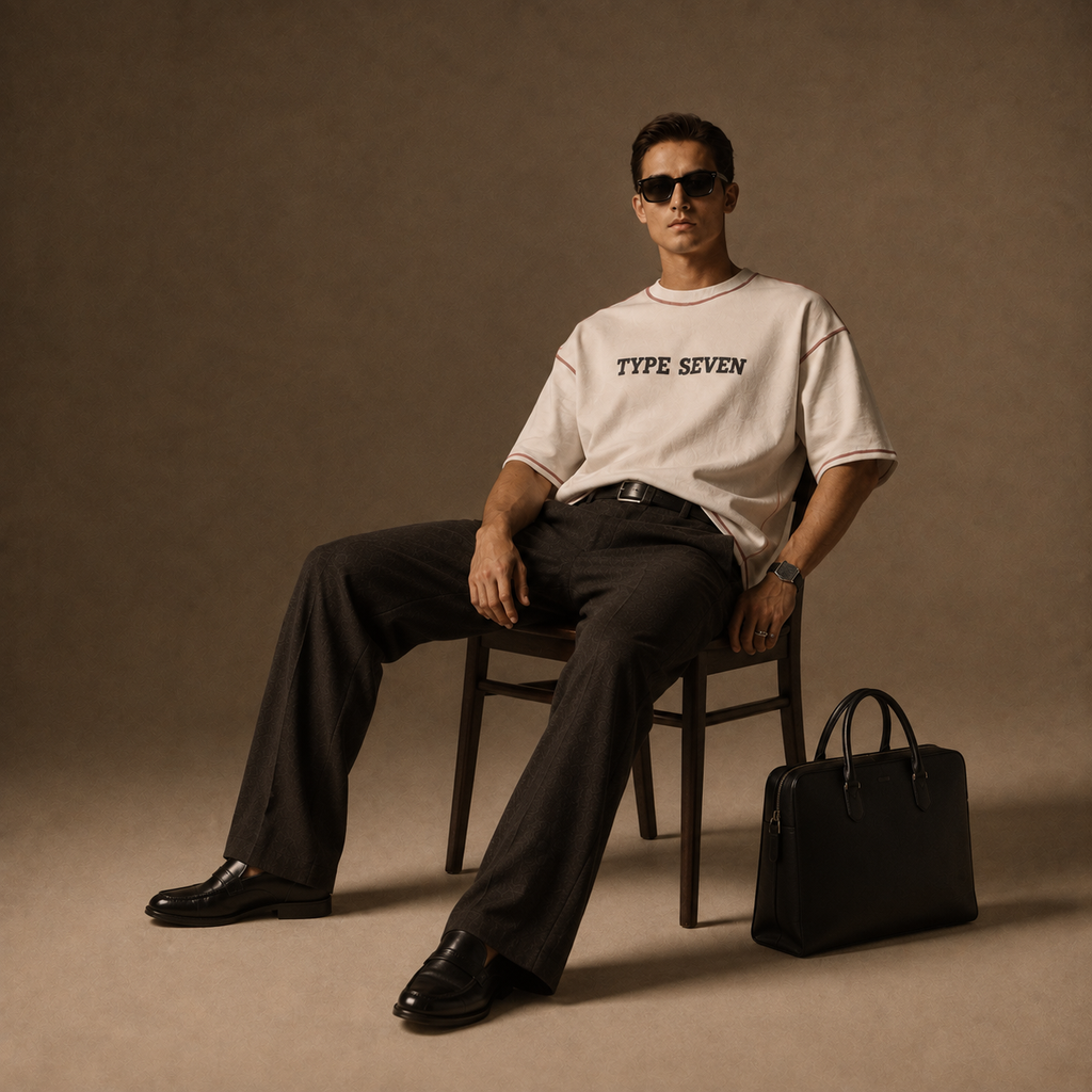 Type Seven Signature Oversized T-Shirt — White