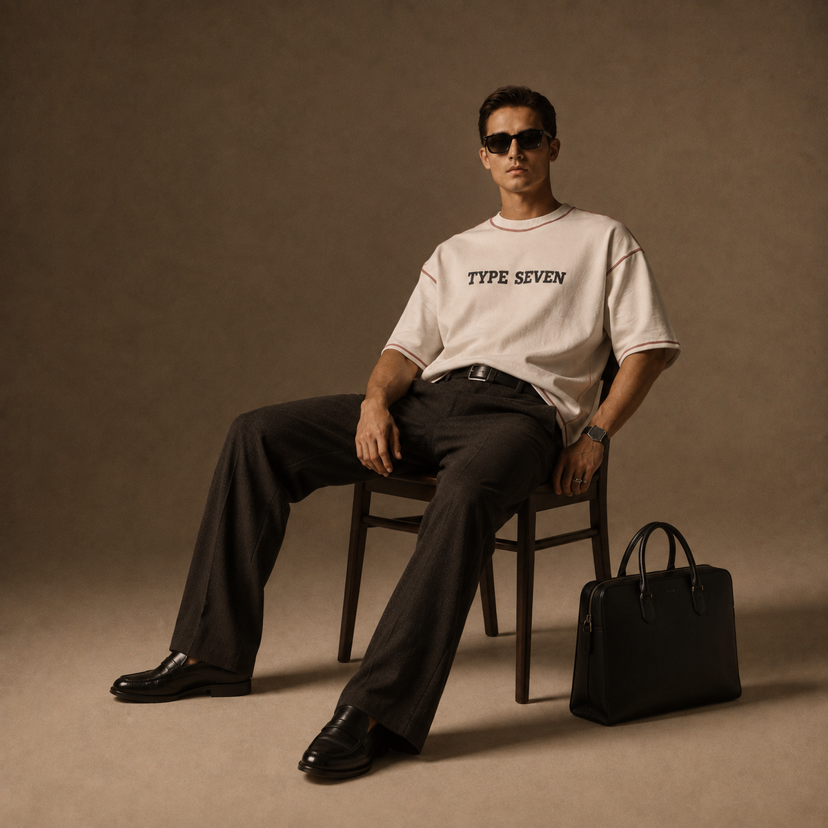 Type Seven Signature Oversized T-Shirt — White