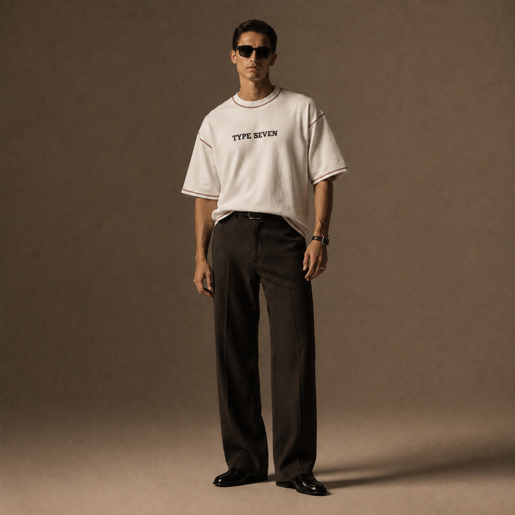 Type Seven Signature Oversized T-Shirt — White